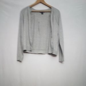 Lands'end Girls grey cardigan